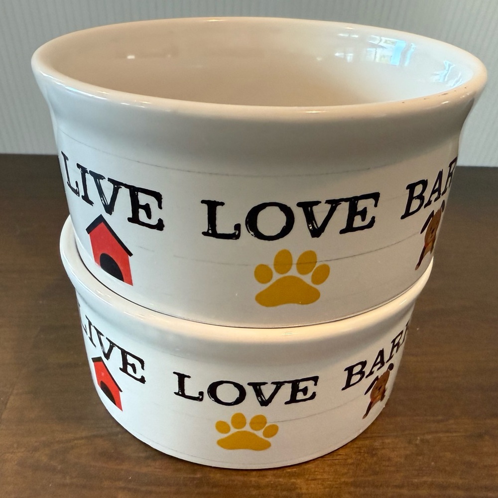 GIBSON-Set of 2 ceramic dog bowls - Picture 4 of 8